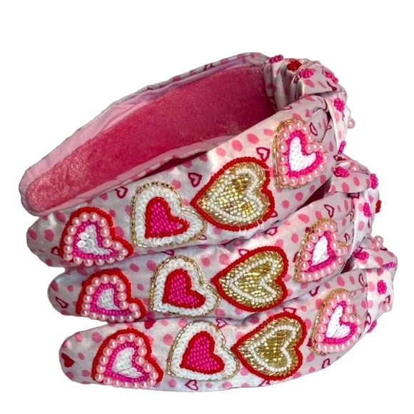 246. NEW The Sweetheart ❣️Beaded Headbands - Picture 3 of 3